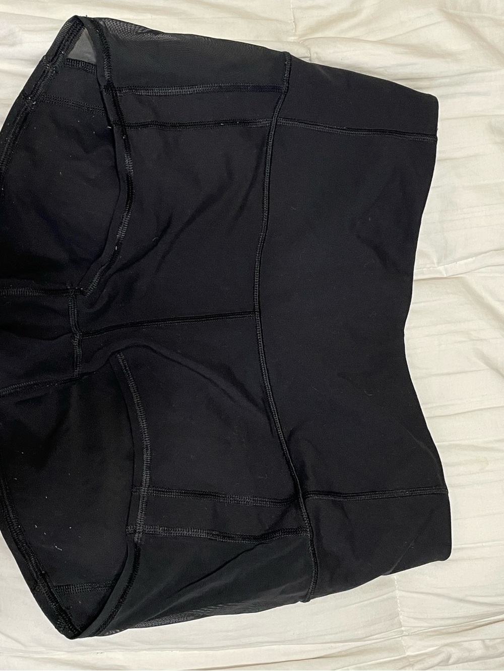 High-Waist Black Athletic Shorts for Women